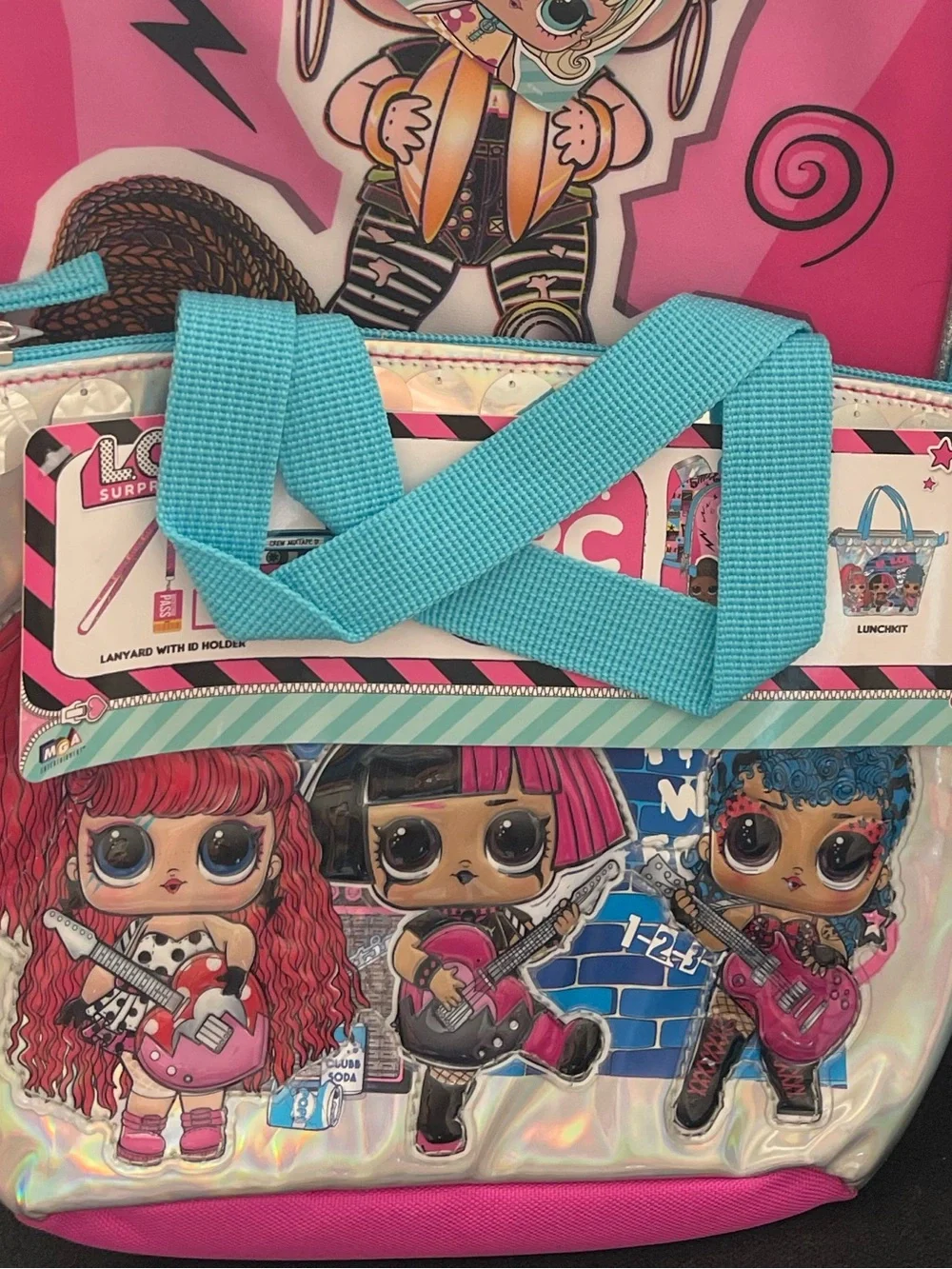 L.O.L. Surprise! Holographic Kids Backpack in Pink & Teal